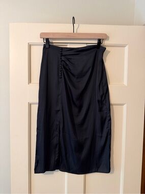 ba&sh Black Matthews Midi Skirt